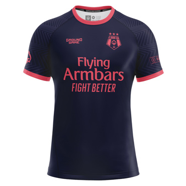 GroundGame FC armbar RASHGUARD - Navy